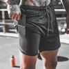 Men's 2-in-1 Workout Running Shorts with Tie Belt, Size M-3XL, Multiple Colors
