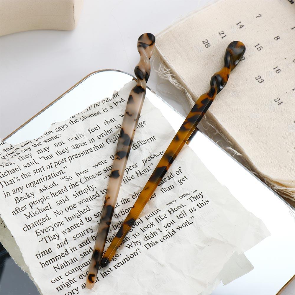 1PC Temperament Vintage Korea Acetate Hairpins Hair Sticks Disk Hair Hair Accessories