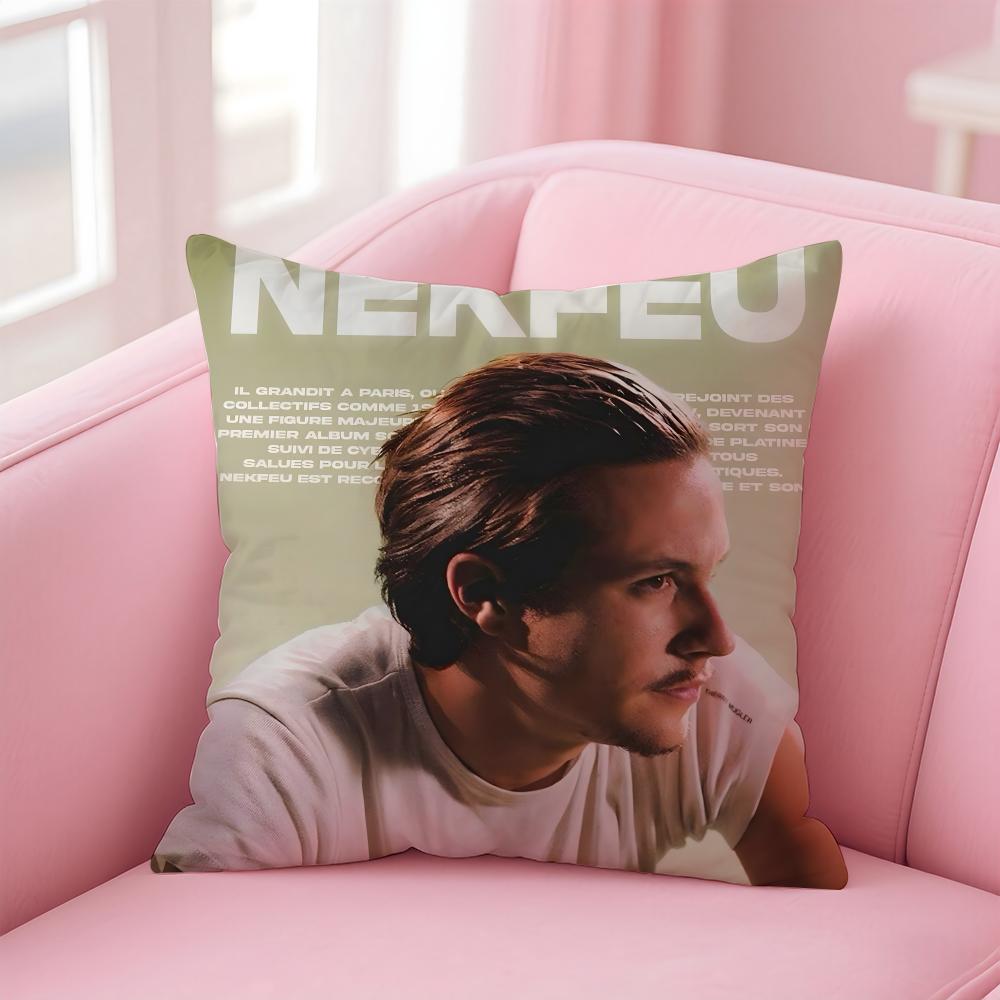 Conscious French Rapper Singer NNekfeu Cushion Cover Pillow Case Soft Skin Friendly Fabric Concealed Zipper