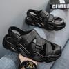 Модные мягкие удобные спортивные сандалии из ЭВА с круглым носком, износостойкие нескользящие сандалии-слайды, повседневные универсальные пляжные тапочки для отдыха на открытом воздухе