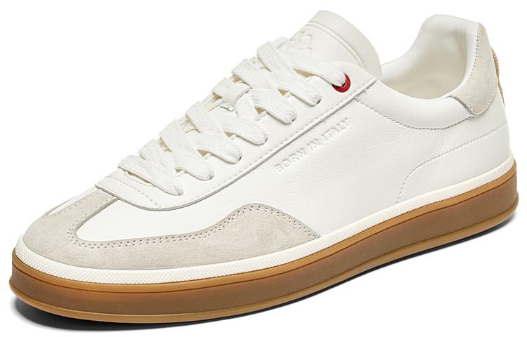Men's Sneakers Kappa Low top Skateboard Shoes Men's White Brown