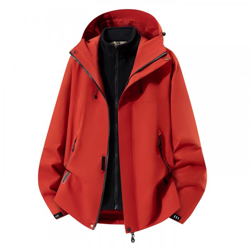 Mens Womens 3-in-1 Detachable Waterproof Windproof Hiking Jacket With Removable Fleece Liner Winter Outdoor Activities