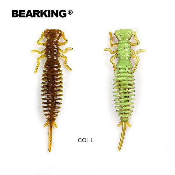 Мягкие приманки Bearking Larva, 85 мм, 4,5 г, 4 шт./пакет, искусственный силиконовый окунь, щука, гольян, приманка для плавания, отсадка, пластиковые приманки, червь