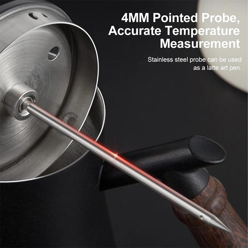Термометр для вспенивания молока из нержавеющей стали, монитор температуры 0℃~100℃/32℉~212℉ для кофе, молочной пены, шоколада, капучино, продуктов