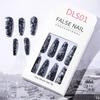Full Cover Fake Nails Art Tools Matte Press On Coffin French Acrylic False Nail Tips with Display Artificial Designs Nails Accessories and Tools Nail