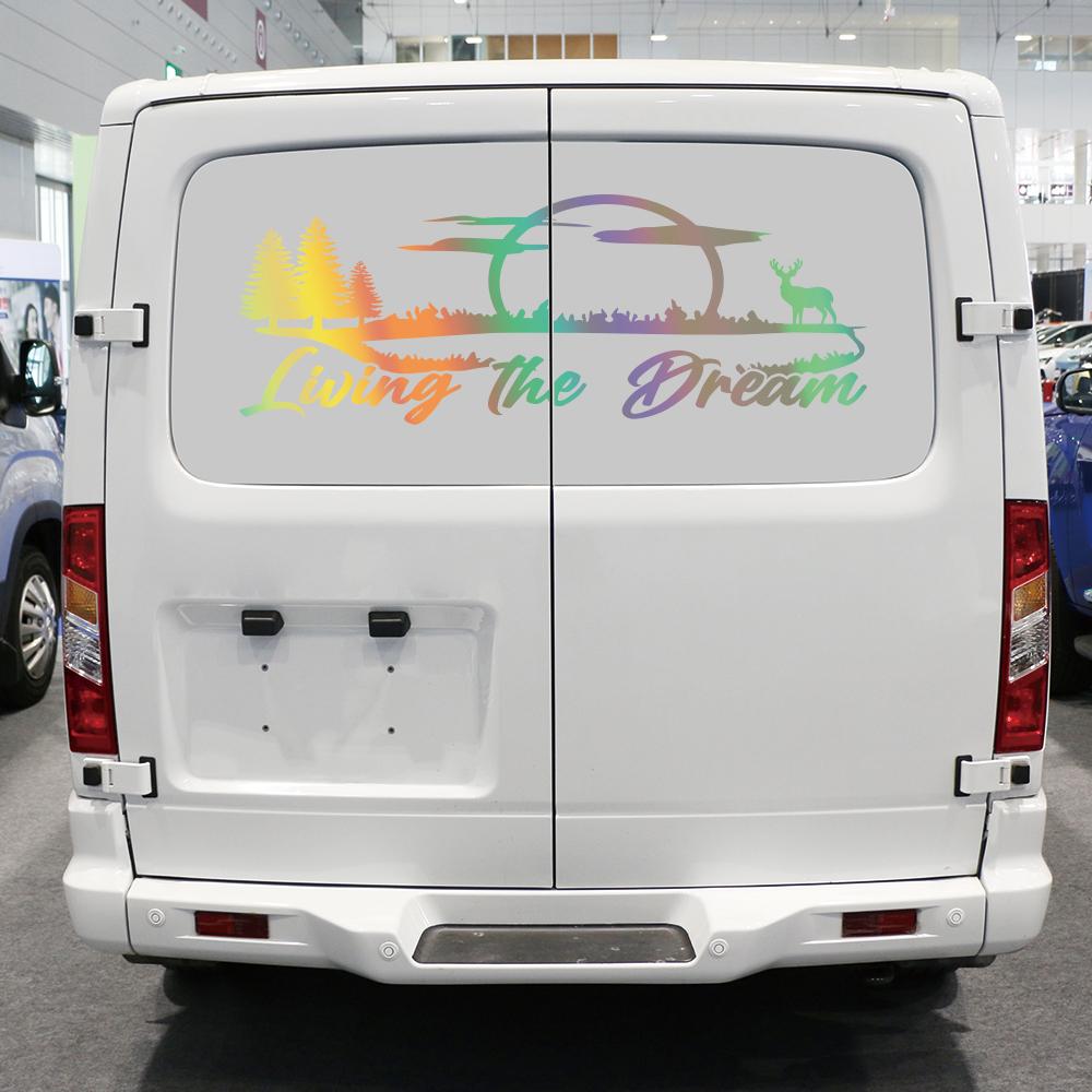 Наклейка на заднюю дверь автомобиля для Fiat Scudo, аксессуары для тюнинга Camper Van Living The Dream, графика, винил