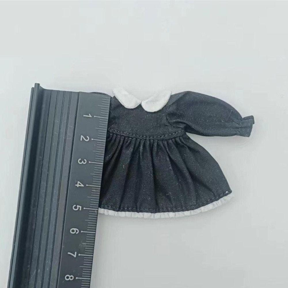 Lotus Leaf Sleeve Printed Dresses Fashion Doll Clothes Skirt  1/11 OB11 Dolls/1/12 BJD