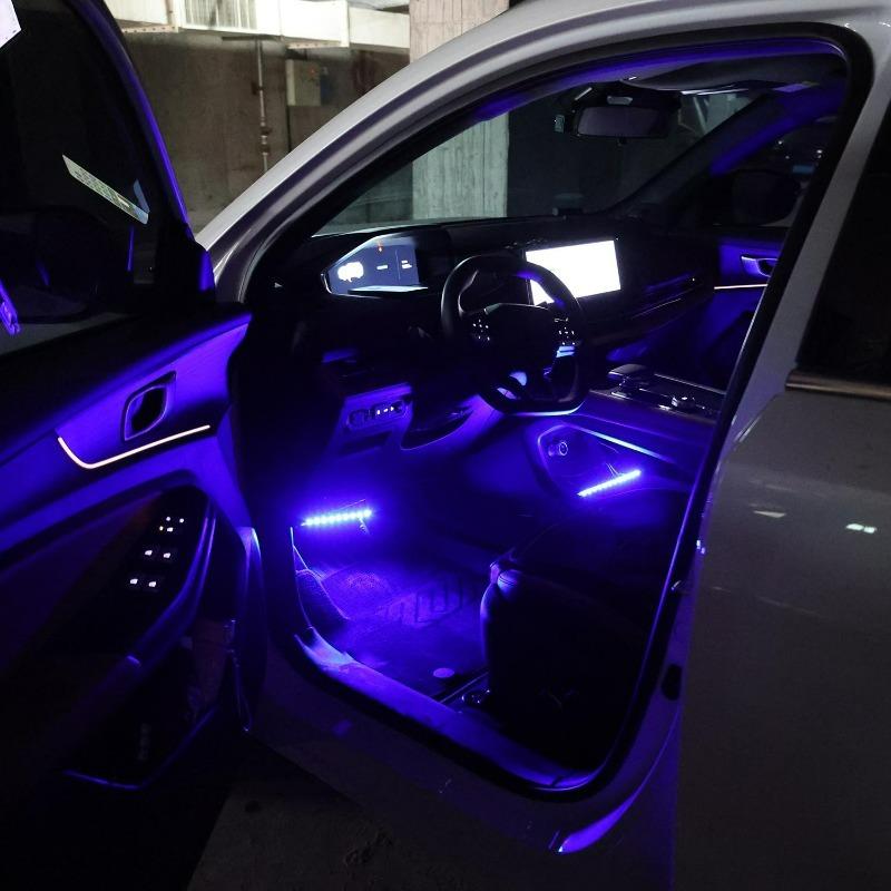 USB Автомобильные Светодиодные Подсветки Салона 1-в-2 Многоцветный Комплект для Подсветки Зоны Ног и Панели Приборов Plug Play Декоративное Освещение для Внедорожника