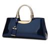 Women's patent leather handbag, shiny, structured bag
