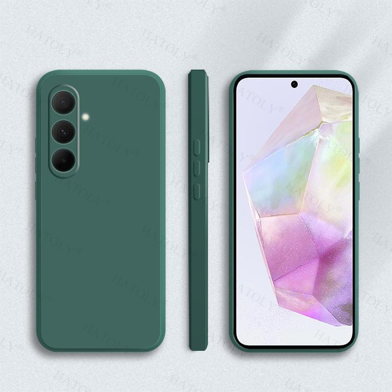 Для Samsung Galaxy A35 5G Чехол Samsung A05 A15 A25 A35 A55 5G Жидкий силиконовый чехол конфетного цвета Для чехла Samsung A35 5G