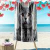 Toy Tiger Cat Print Beach Towel, Large Soft Quick Dry Towel for Beach Camping Swimming
