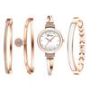 Bracelet Bangle Watch 4 Piece Set Analog Display Waterproof Popular Cute Stylish Alloy Watch White Rose Gold Birthday Anniversary Christmas Day