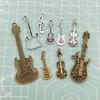 Винтажные подвески в виде гитары и скрипки с нотами: Милые Ручные Шармы из Сплава для Браслета и Ожерелья