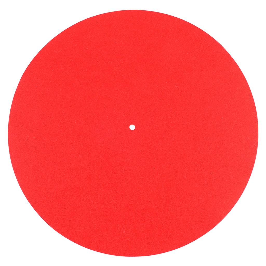 Фонограф Шерстяная подкладка Противоскользящая Ударопрочная Мат красного цвета для проигрывателей 30см