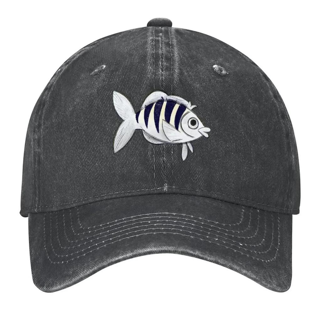 Creepy Fish Baseball Cap Christmas Hat Fashion Beach Hat Beach Custom Cap Women Hats Unisexs