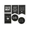 Scrapbooking Sticker and Gift Black and White 12 Pieces