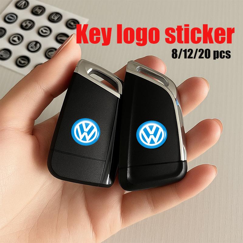 2026 Hot Valve Stems Caps 14mm Car Emblem Key Sticker Remote Control Key Logo Decal For VW Golf 4 5 6 7 Polo Jetta Sagitar Mag ET1 g2