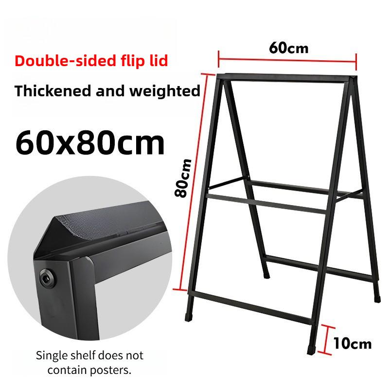 Heavy Duty A Frame Folding Sidewalk Poster Signboard Sign Single/Double Sided A Board Metal Poster Display Stand