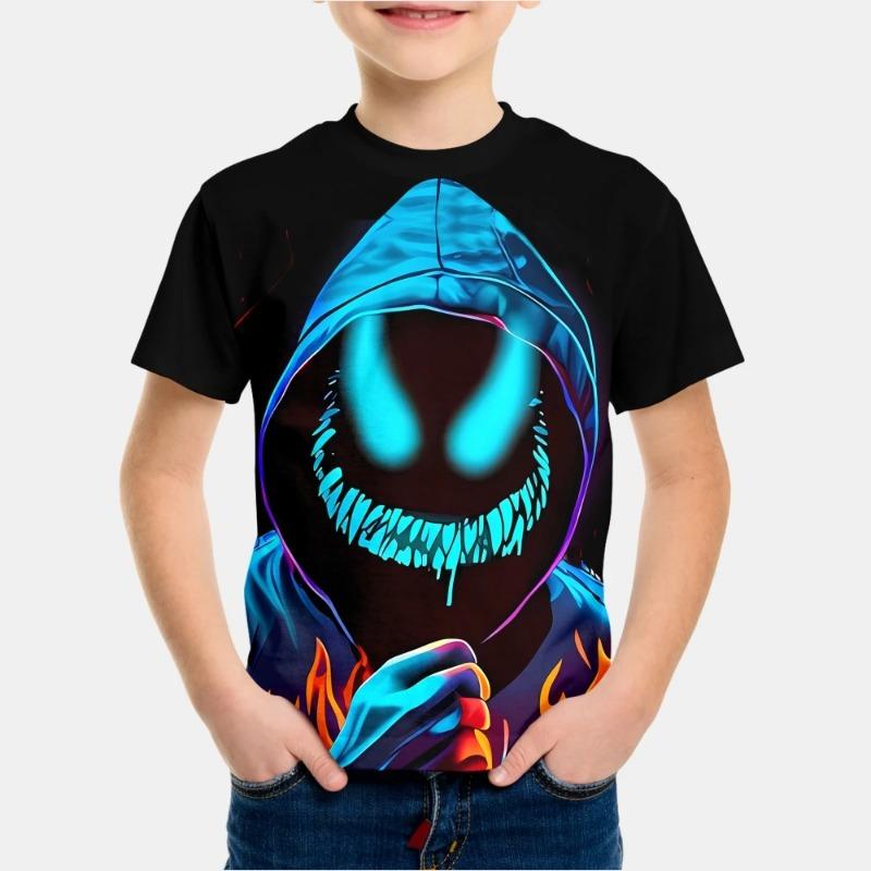 Детская одежда 3D принт Cool Dazzle мультяшная графика футболки мода уличная одежда круглый вырез короткий рукав футболка для мальчика