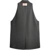 Zara X Harry Lambert Collaboration FW24 Loose-Fit Vest With Button Closure And Patch Pocket Unisex Tops Gray 05845014-802