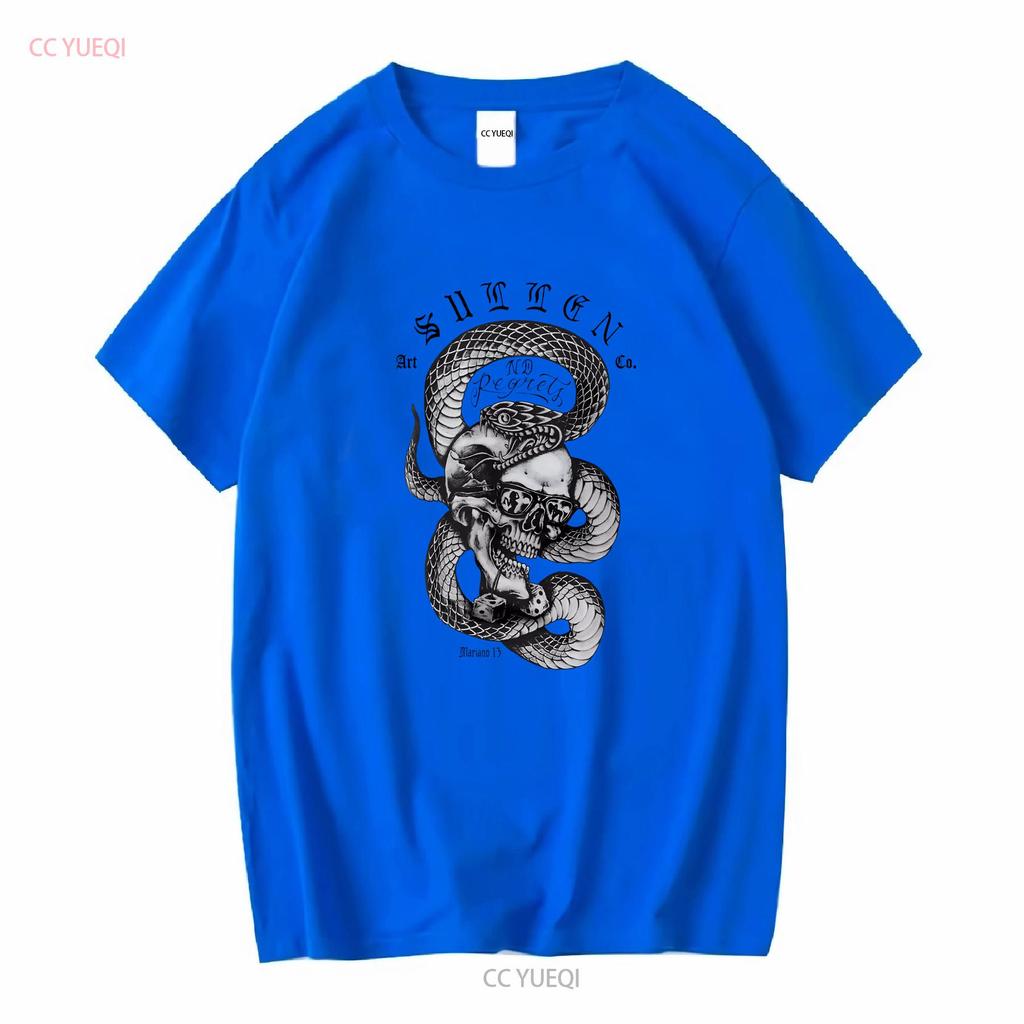 Sullen Mens Mariano Premium Canal Blue T Shirt Clothing Apparel vintage Washed Stylish Casual homme Unisex Breathable