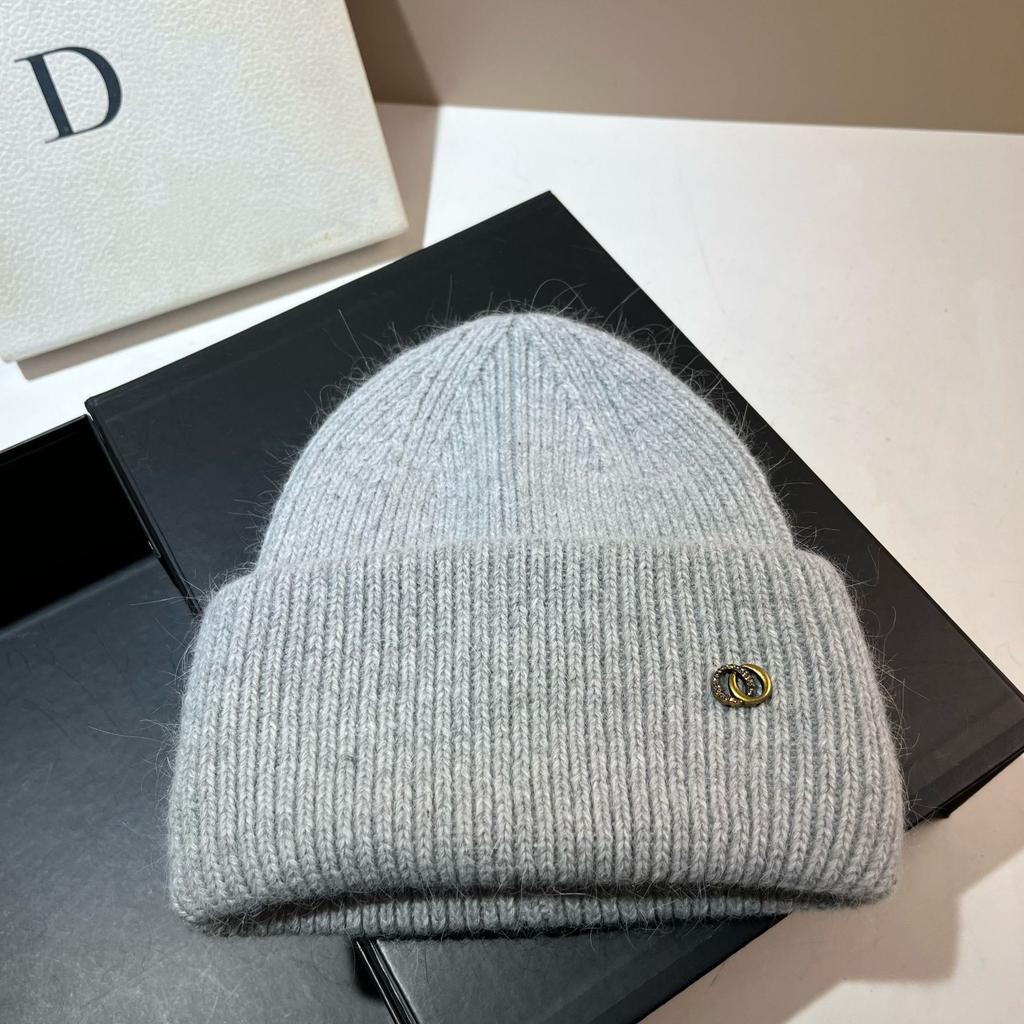 Xiaoxiangfeng double-circle knitted hat winter Russian outdoor warm rabbit fur ear protection hat French premium wool hat