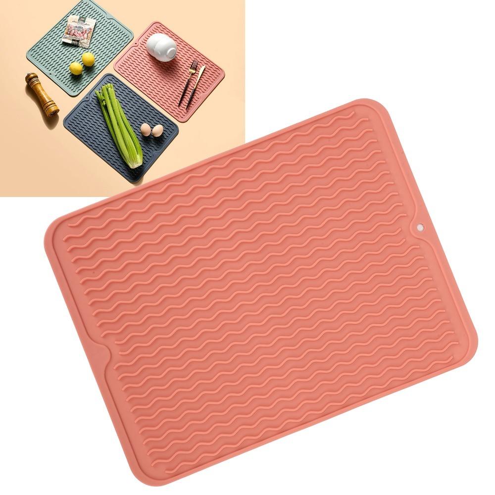 Water Proof Drainage Mat Heat Insulated Dining Pad Portable Table Protector Tabletop