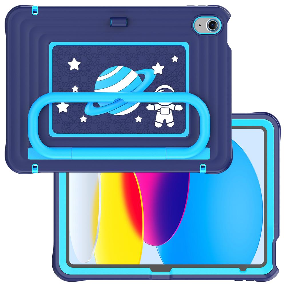 Kids Cartoon Tablet Cases for IPad 2025 A16/2022 11th/10th Case A3355/A2757 Cover Portable Stand Shockproof Silicone+PC Shell