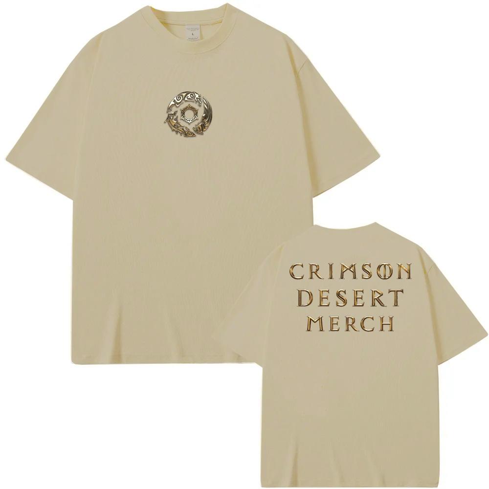 Crimson Desert TEE 2026 Новый Стиль Игровой Футболки с Принтом Action Adventure 100% Хлопок Круглый Вырез Короткий Рукав Топы