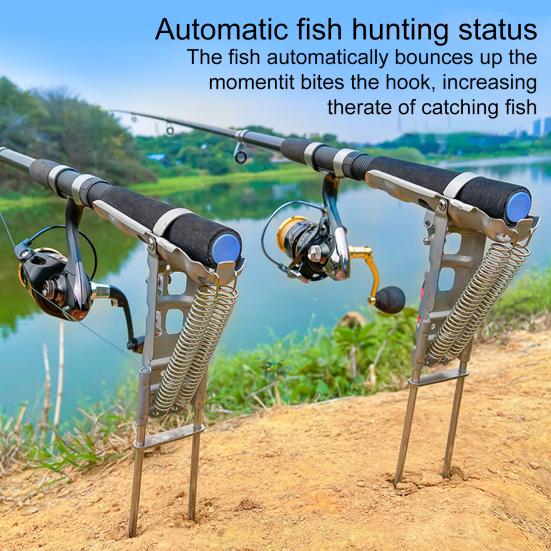 Автоматический держатель для удочки, универсальный, регулируемый, с пружинной фиксацией, опорный кронштейн для удочки