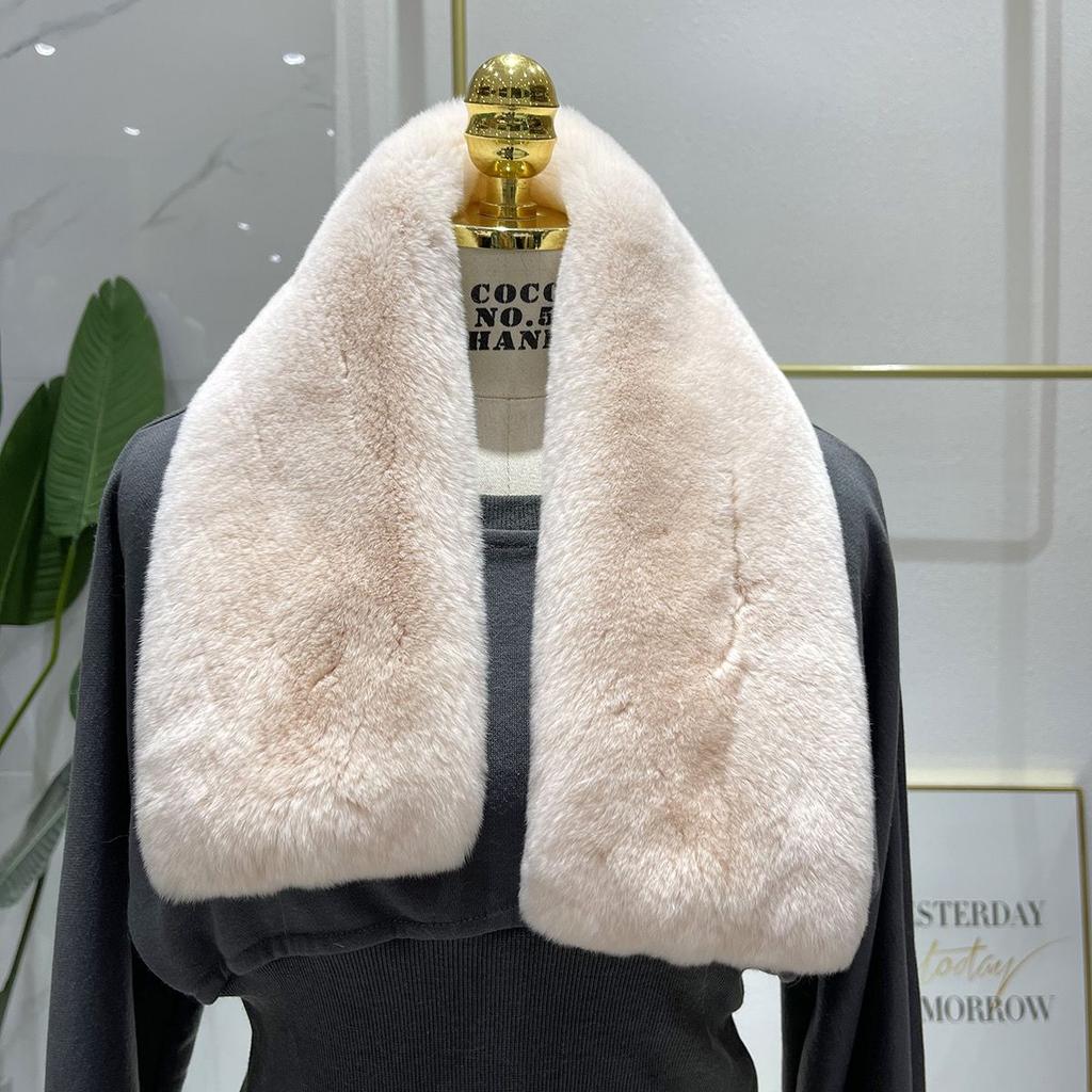 Зимний шарф из искусственного меха унисекс — толстый, вязаный, мягкий и стильный аксессуар для модного теплого комфорта