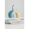 Beautiful Ceramic Multicolour 3 Pcs Elephant Family for Home Decor (Pack of 1, Multicolor)