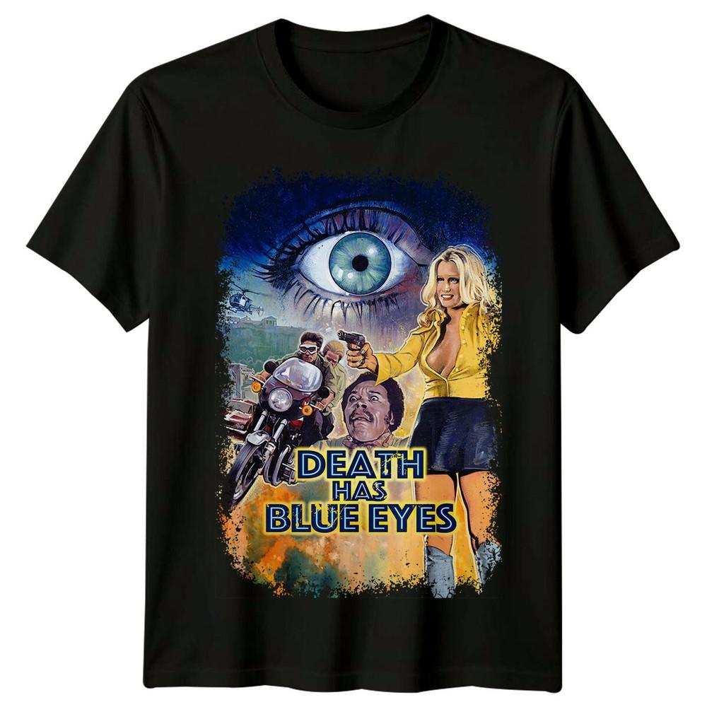 Death Has Blue Eyes (1976) Movie Poster Inspired T-Shirt Retro 70s Tee Unisex