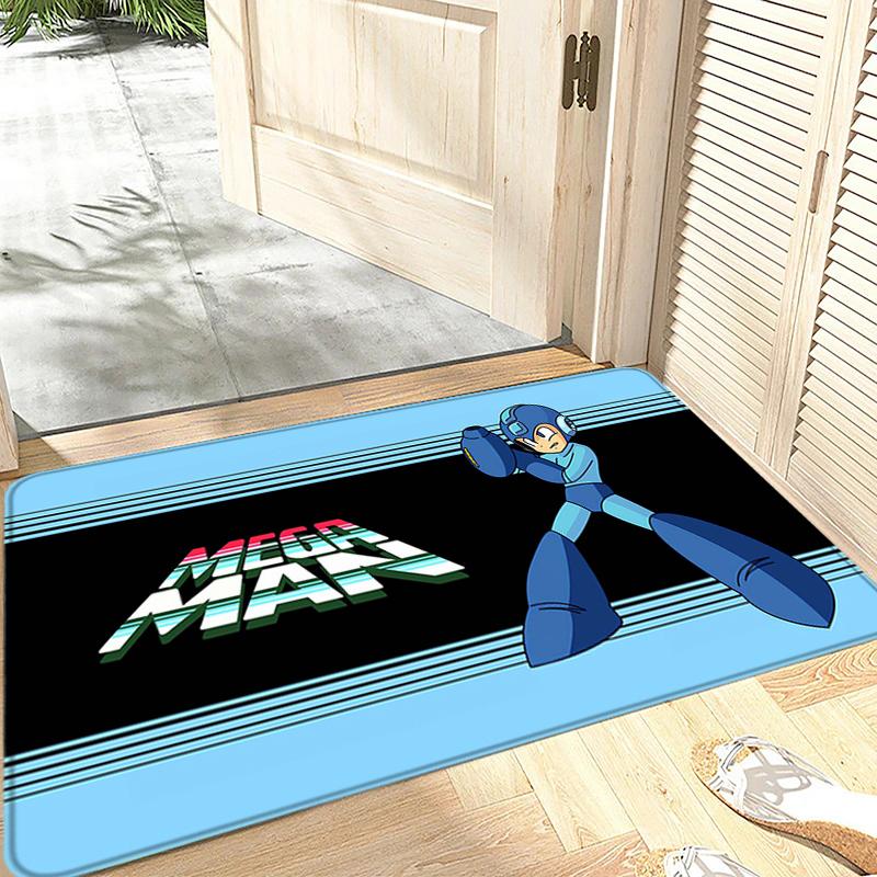 Interior Floor Mat Doormat Mega Man X8 Rockman Non-slip Foot Rug Rectangle Kitchen Carpet Bedroom Bedside Mats Home Decor