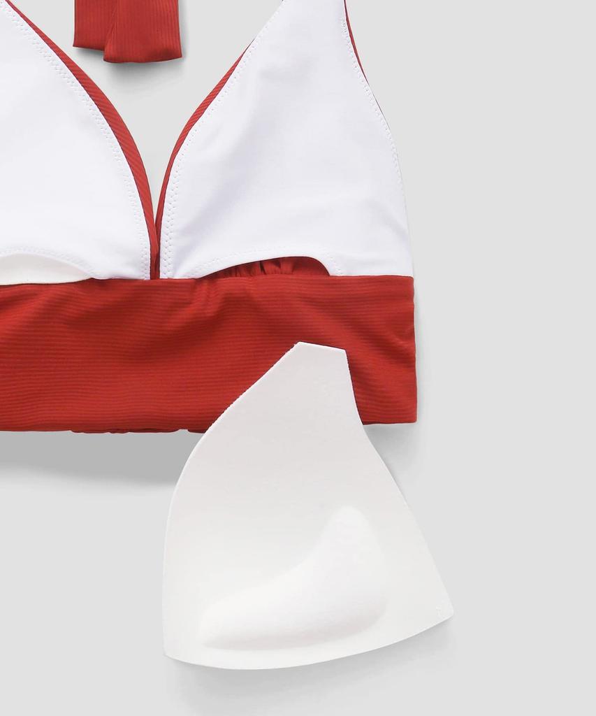 Swimwear Bikini Natural But Firm Up Orange [Sanai Paradise] Set, [Natural Bra], Non-wired Bikini, 55-53-3-1655,