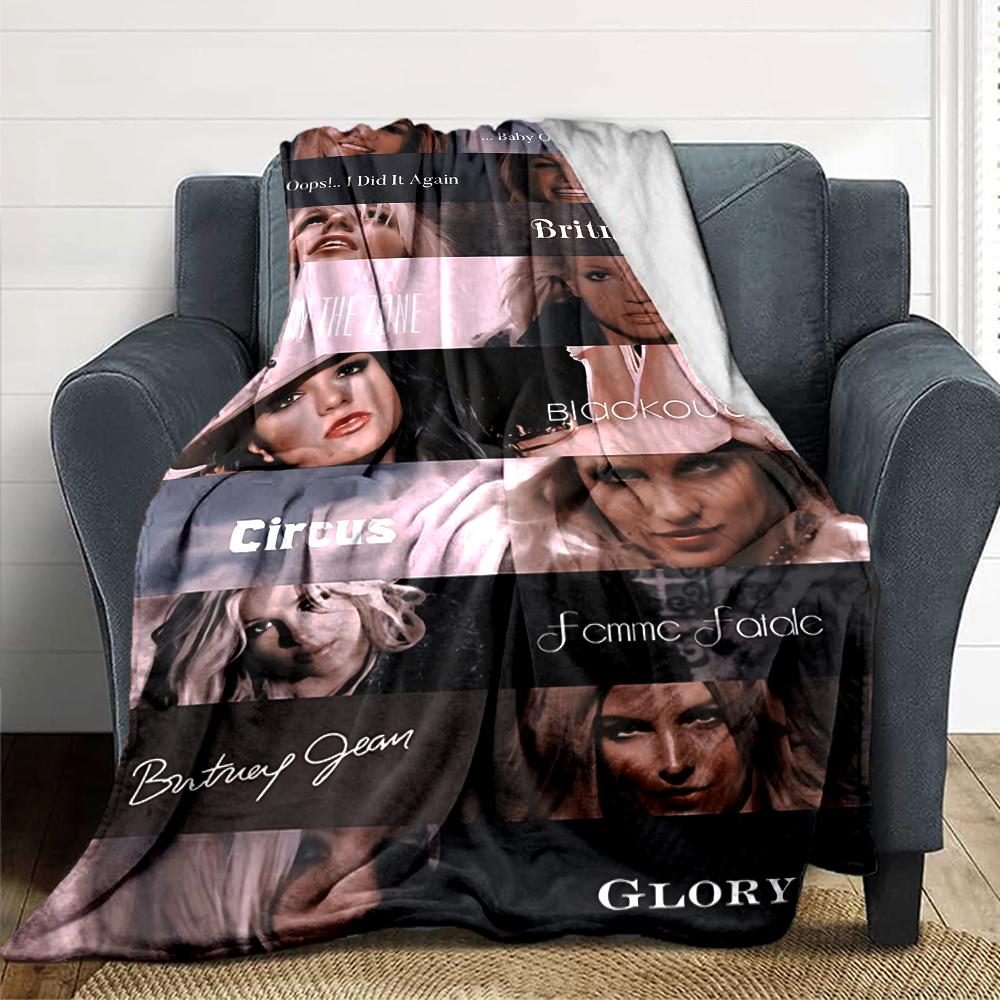 Britney Spears' Evolution Blanket Soft Throw Blanket For Home Bedroom Bed Sofa Travel Office Solid Christmas Blanket