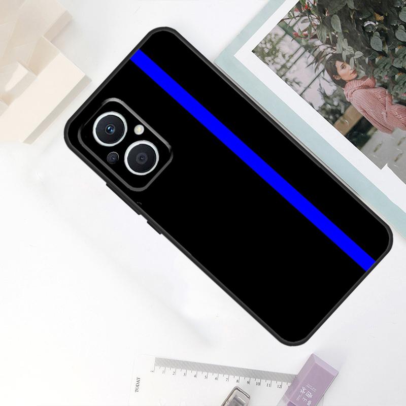 Тонкий чехол-флаг 'Тонкая синяя линия' в полицейском стиле для OPPO Reno 8T 4Z 5Z 11F 10 Pro 4 5 6 8 7 Lite OPPO Find X6 X5 Pro X2 X3 Neo