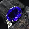 120.25 Ct Lab Created Blue Sapphire CERTIFIED Oval Pendant 925 Sterling Silver MY-PD-137-NS