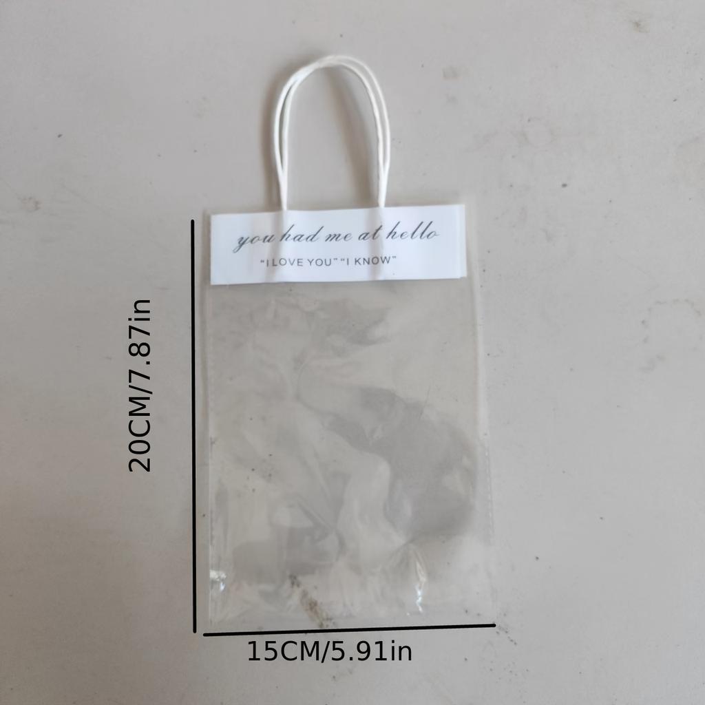 1pcs Transparent Handbag Small Gift Packaging Transparent Bag Small Trinket Packaging Bag