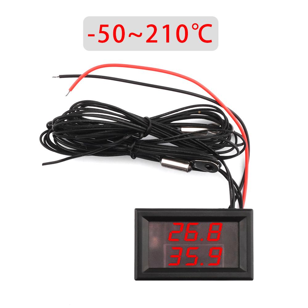 DC 4-28V 5V 12V 0,28 дюйма 0,28" Светодиодный Дисплей Двойной Красный Синий Зеленый Цифровой Датчик Температуры Термометр С Кабелем Зонда NTC