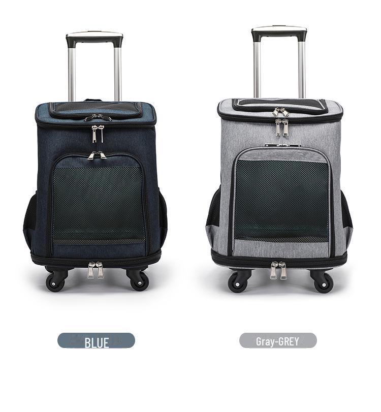 Портативный рюкзак-тележка для кошек и собак