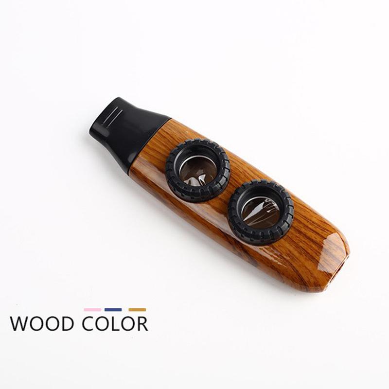 Музыкальный инструмент Казу с двумя отверстиями, Легкий Прочный Зернистый Дизайн, Практический Казу для Аккомпанемента Гитаре Укулеле