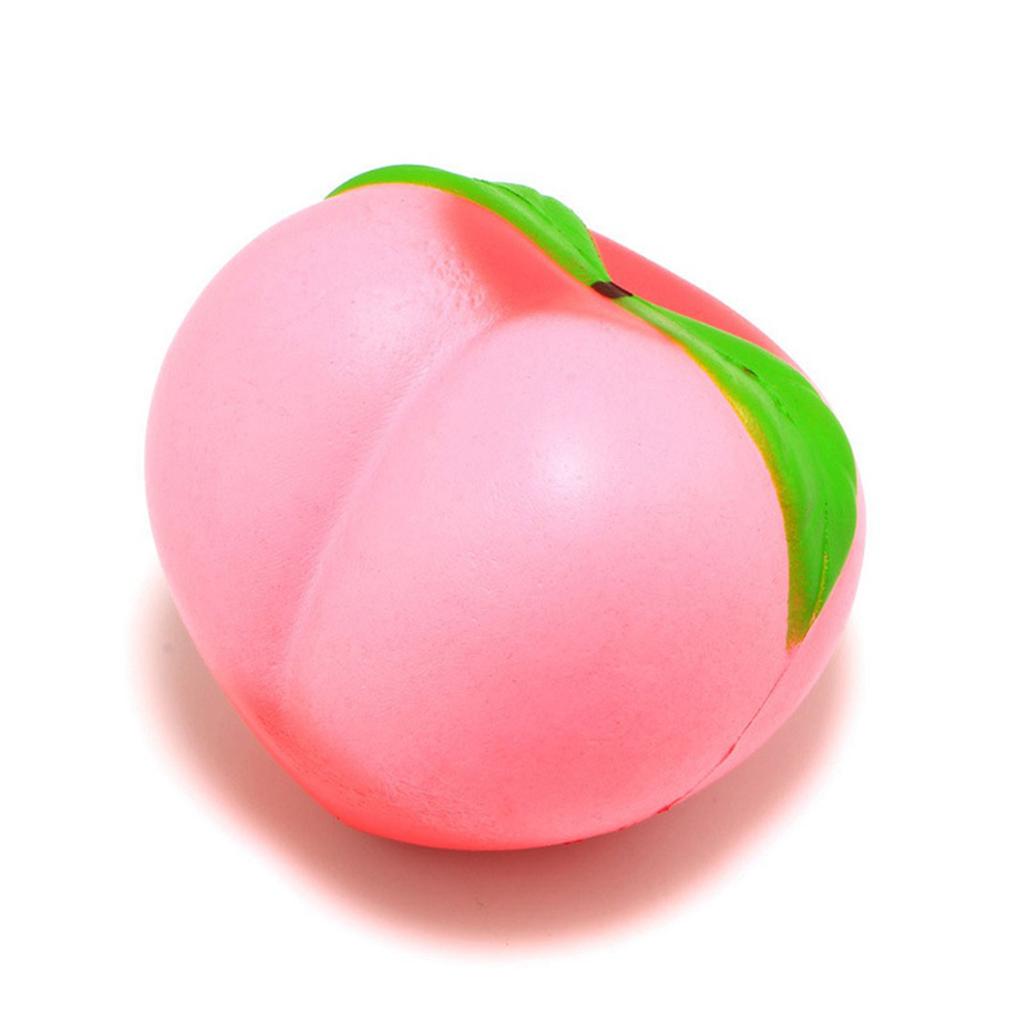 Fidget Toy Cartoon Peach PU Squishy Slow-Rising Stress Relief Kawaii Kids Squishies Toys Fruit Squeeze Balls Gift for Kids