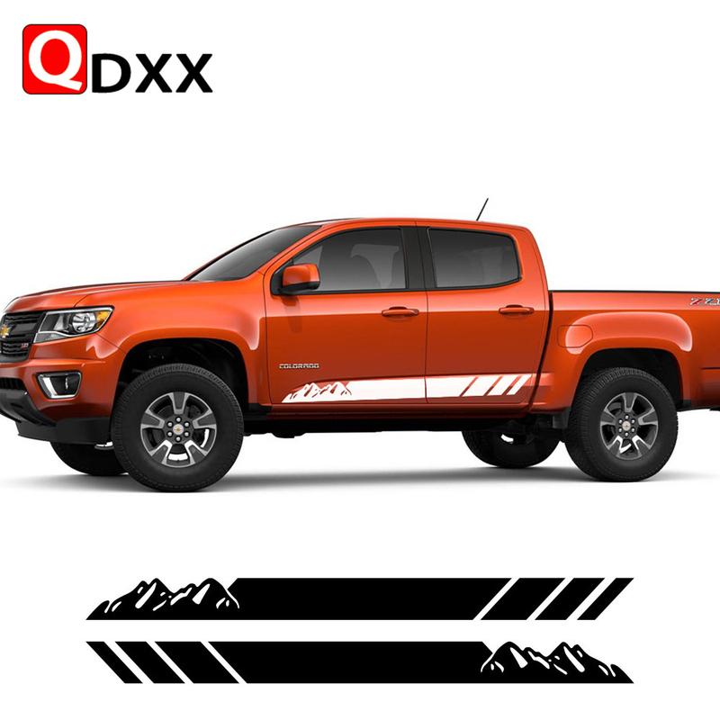 Наклейки на боковые двери пикапа для VW Amarok Chevrolet Colorado Isuzu D-Max Автомобильные наклейки Полосы для грузовика Виниловое декоративное покрытие Аксессуары