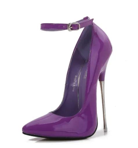 Экстремальные туфли на высоком каблуке 16 см, женские туфли-лодочки на металлическом каблуке, разноцветные туфли на высоком каблуке, женские туфли для танцев на пилоне, сексуальные туфли на каблуках, модельное шоу, большой размер