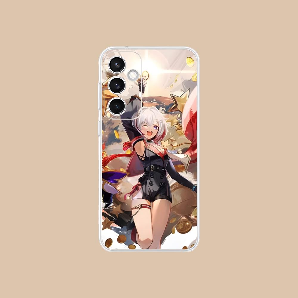 HSR Topaz Clear Mobile Phone Case for Samsung Galaxy S25 S24 S23 S22 S21Plus FE Ultra Colorful Cover