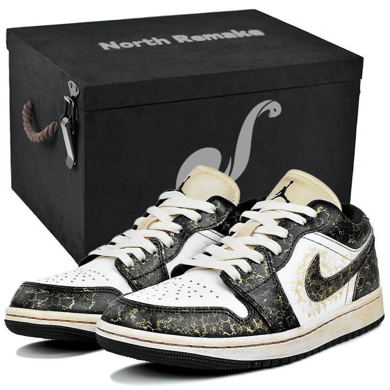 Jordan Air Jordan 1 Abrasion Resistant Low top Vintage Basketball Shoes Women's DC0774-101(Team96-S-BOX)