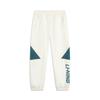 Li Ning Sports Trend Series Casual Versatile Comfortable Simple Color Block Elastic Cuffed Lace-Up Knitted Sports Pants Men Pants Off-White AYKV161-4