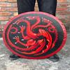 45.72 Cm Medieval Dragon Battle Worn Viking Shield, Wooden Viking Shield, Warrior Shield, Valhalla Round Shield, Ideal for LARP, Halloween Cosplay