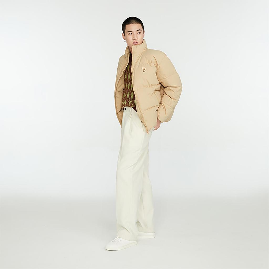 MLB Down Jacket Unisex Linen Beige Yellow (Unisex) Down Jackets 3ADJB0336 43BGM